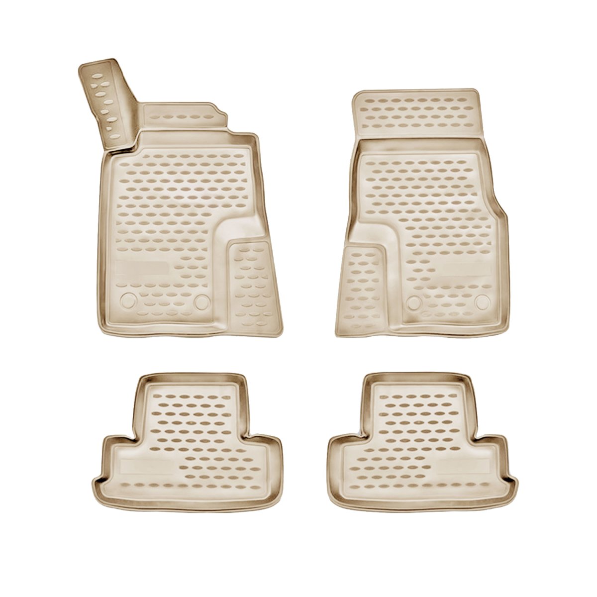 Ford Mustang Floor Mats - Omac - Rubber TPE - Beige - '10-'14